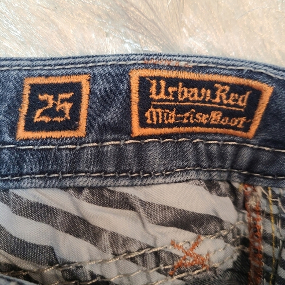 Rock Revival Urban Red Mid-Rise Boot Cut Jeans - Picture 4 of 7